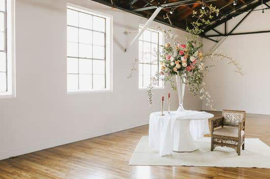 Vase de table en verre