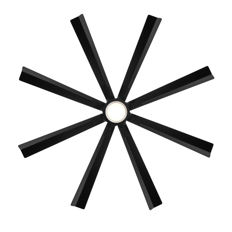 Size Matters 8-Blade Smart Ceiling Fan, 84", No, Matte Black