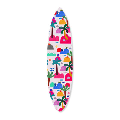 Tropical Getaway Decorative Acrylic Surfboard by Oliver Gal