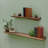 Nechemya 52In. Hard Wood Floating Shelf - Walnut-102933990-102933989