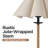 22.4” Rustic Table Lamp with Pleated Linen Shade and Jute-Wrapped Stem, Black Metal Base, E26 Socket