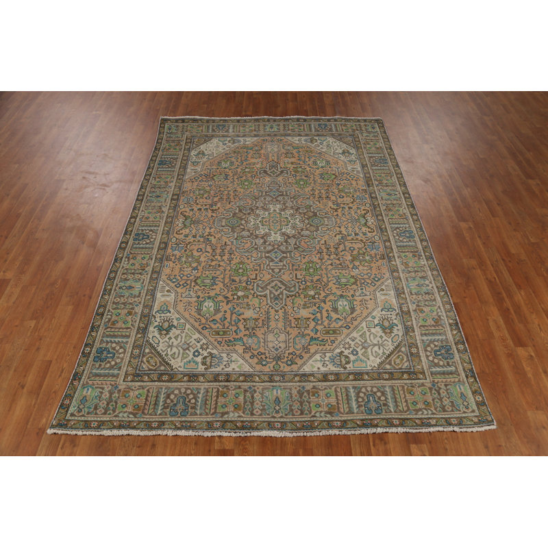 Tapis traditionnel rétro en laine 6 x 9