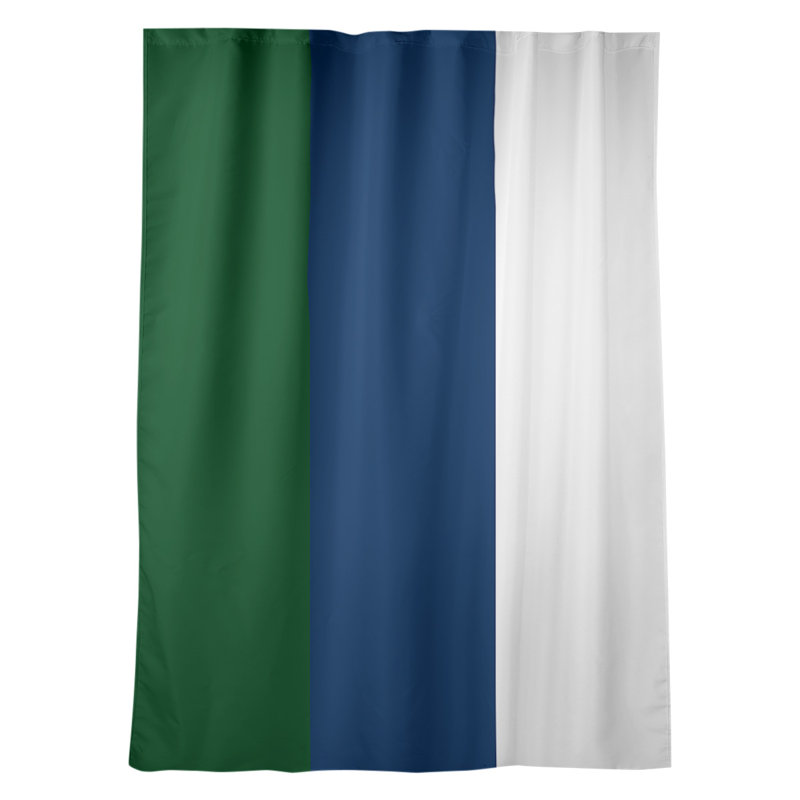 Blackout Curtain Single Panel, Green/Navy/White