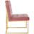 Privy Stainless Steel Upholstered Fabric Dining Accent Chair-1170074872
