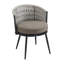 Confortable et facile - Nettoyer les chaises d'extérieur, corde métallique et beige avec coussin kaki Moderne, confortable, idéal pour les repas, métal, corde,-121108784-121108786
