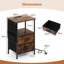 38cm W Metal Bedside Table