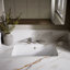 Iron Plains®Trough Rectangle Dual Mount Bathroom Sink with Overflow-557951690