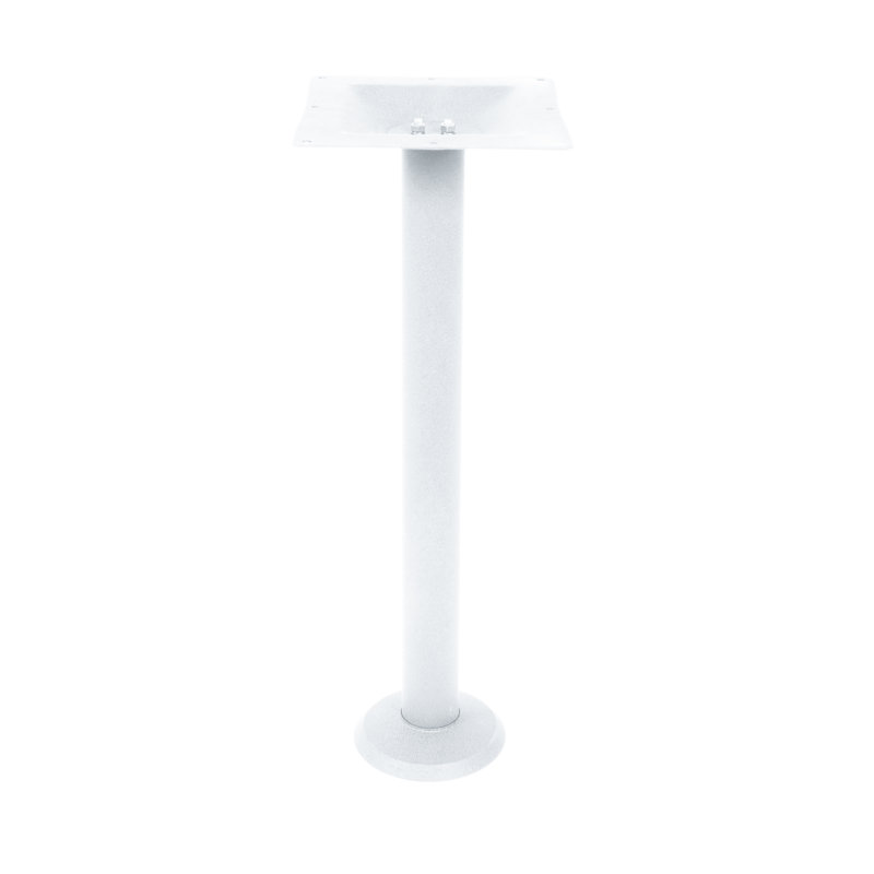 Base de table boulonnée - hauteur du bar - colonne de 3 po, Blanc