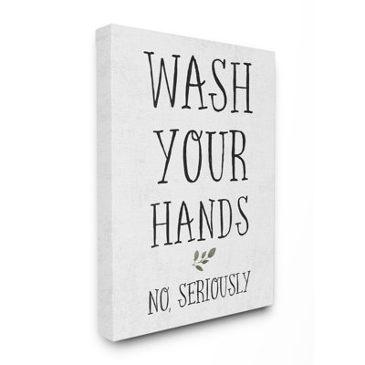 «Wash Your Hands» par Daphne Polselli, reproduction d'art textuel