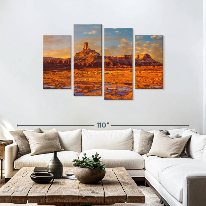 Alvord Red Rock Butte coucher de soleil, H 48 po x l 75 po