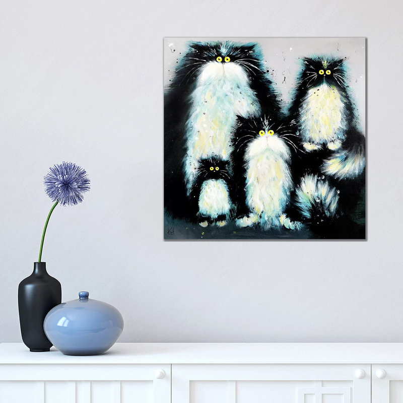 Purrfect Family by Kim Haskins - Wrapped Canvas Print, 45.72 cm H x 45.72 cm W x 3.175 cm D