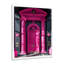Porte de banque rose et noire - salon d'art mural Banks-106109523-106109511