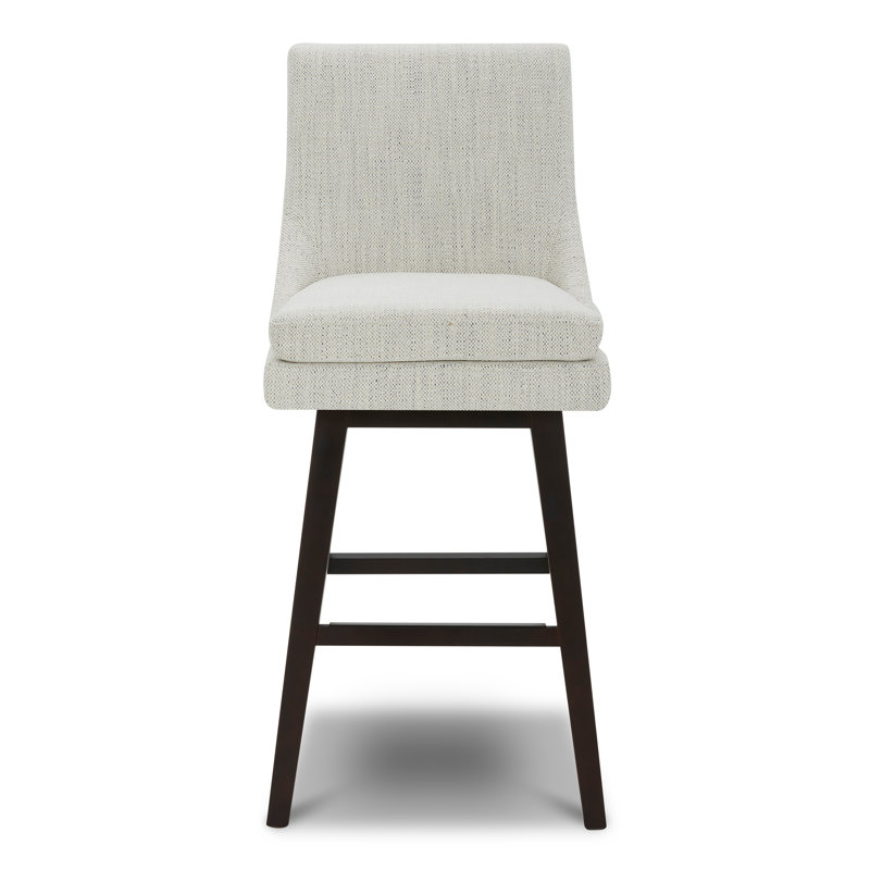 Tabouret de comptoir pivotant rembourré 26 po Zahara, Tabouret prestige ivoire / brun