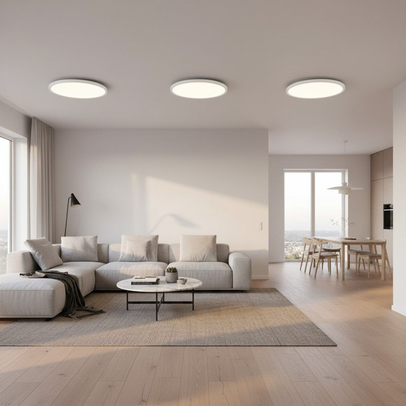 12" LED Flush Mount Ceiling Light 4 Pack, 24W Slim Dimmable 5CCT 3200LM