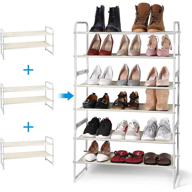 Range-chaussures 12 paires, White