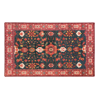 Tapis rouge / noir Ramage Indigo