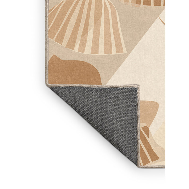 Tapis moelleux moelleux de style scandinave adama beige - reliure beige, 6 X 9