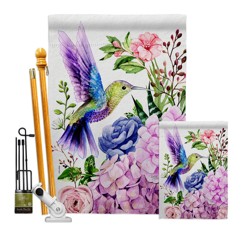 Double Sided 40'' H x 28'' W Polyester Animal Flag Set