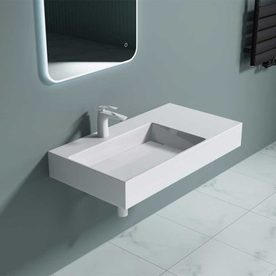 Durovin Bathrooms 480mm L x 900mm W Natural Engineered Stone Rectangular Sink