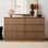 Commode double à 6 tiroirs 47,2 po avec panneaux ondulés Stanton