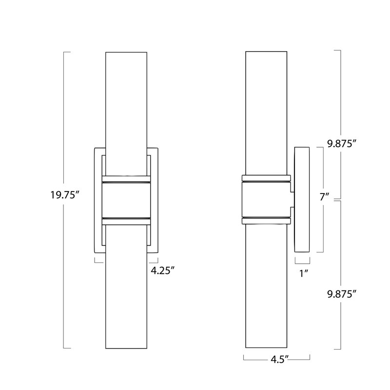 Emmett 2 - Light Armed Sconce, Natural Brass
