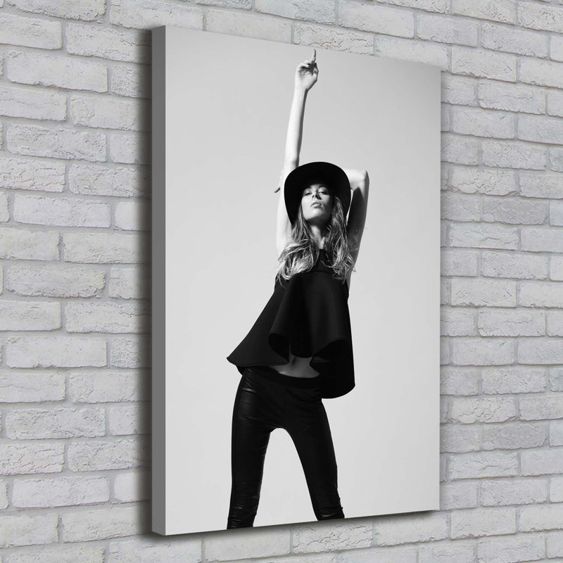 Woman In Black - Wrapped Canvas Print