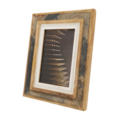 Saro Photo Frame Collection Wood Picture Frame In Brown;tan