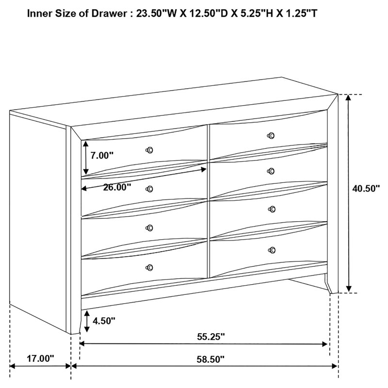 Miroir pour commode Barrington