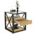 Modern Industrial End Table Nightstand with Drawer, Natural Wood Finish & Tempered Glass Top, Side Table for Bedroom & Living Room-1709507903