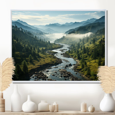 «USA Great Smoky Mountains Landscape III - USA», reproduction sur toile encadrée
