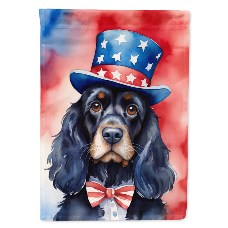 Drapeau patriotique du jardin américain, Épagneul cocker noir