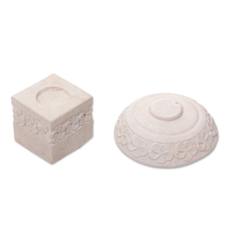 2 Piece Stone Tabletop Tealight Holder Set