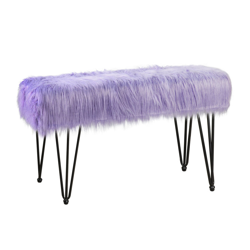 116.8cm Wide Rectangle Solid Colour Standard Ottoman, Lavender