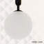 Nessa Crystal Pendant Light - Frosted Glass Globe with Modern Black and Gold Design-1654238674