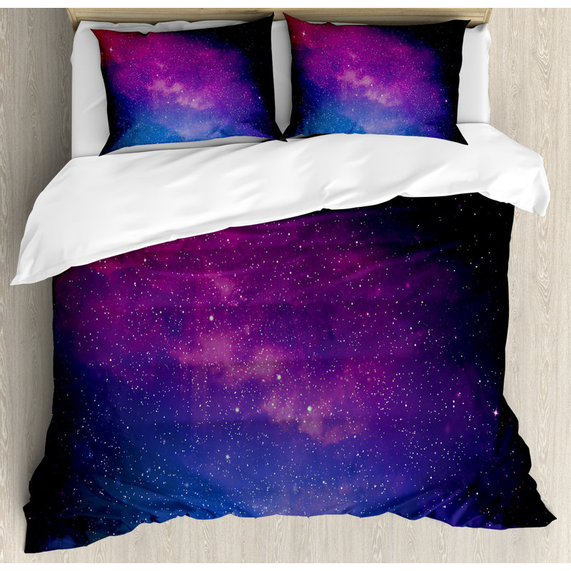 Galaxy Modern & Contemporary Polyester Duvet Cover, King