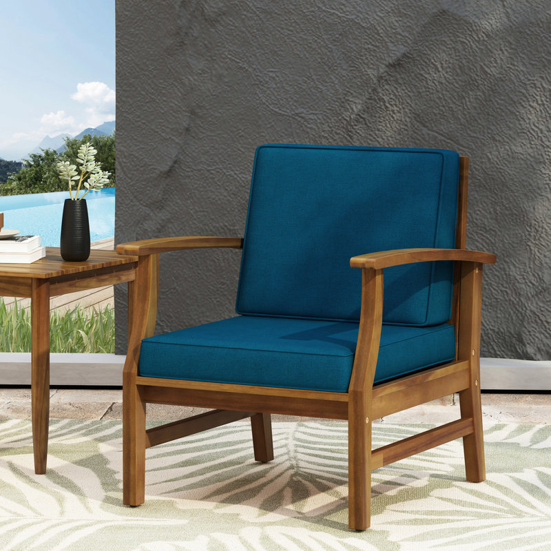 Fauteuil club Blue Wood, Blue