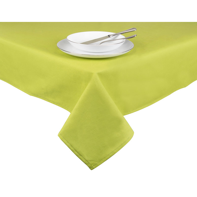 Panama Rectangular Solid Colour Tablecloth, 140cm W x 180cm L, Light Green