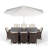 Karcher 8 Seater Dining Set with Cushions and Parasol-39926024