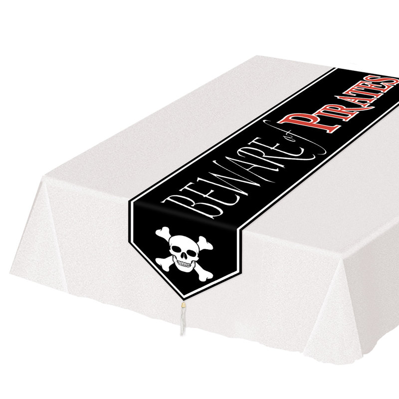 Printed Beware Of Pirates Table Runner