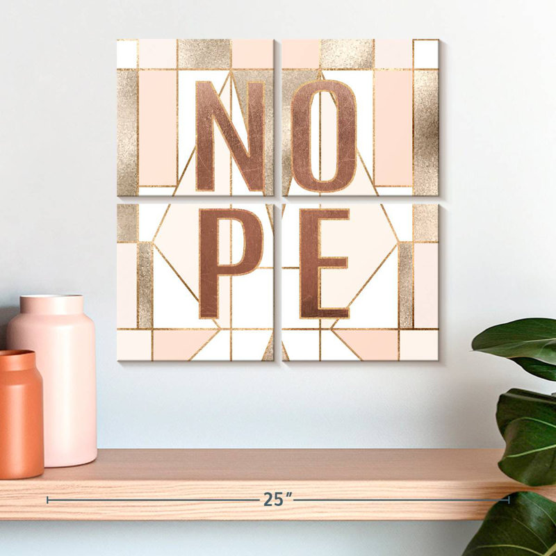 Tergel Nope, typographie, H 18 po x l 18 po