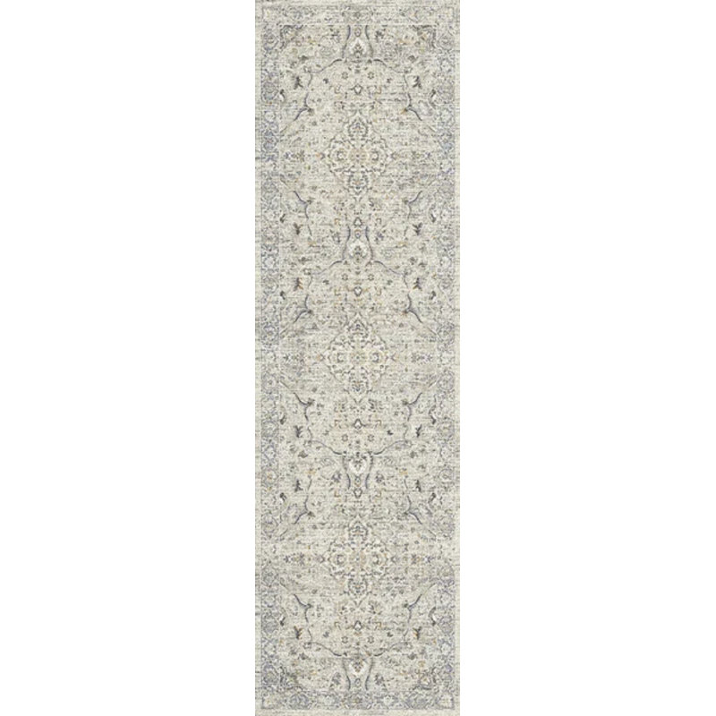 Annalise 2,2 x 7,7 7605-105 crème / bleu, Tapis de couloir 2 pi 2 po x 7 pi 7 po