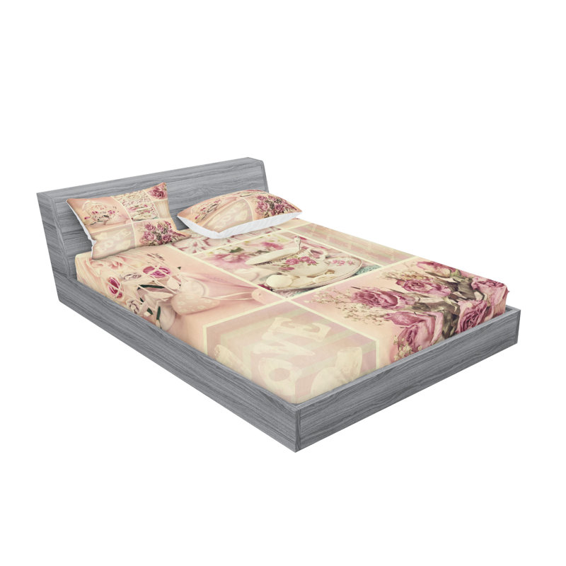 Ensemble de draps et taies décoratives Ambesonne, Calking Sheet Set + 1 Fitted Sheet + 4 Pillowcases