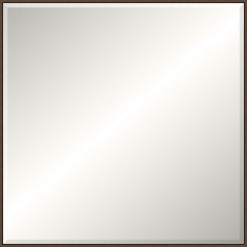 Floater 2 Solid Wood Mirror, Square, 37.25" x 37.25", Bronze
