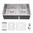 Undermount Double Bowl(60/40) Kitchen Sink, 16 Gauge With Two Deep Basin
