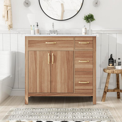 Armoire de meuble-lavabo 36 po avec lavabo en céramique