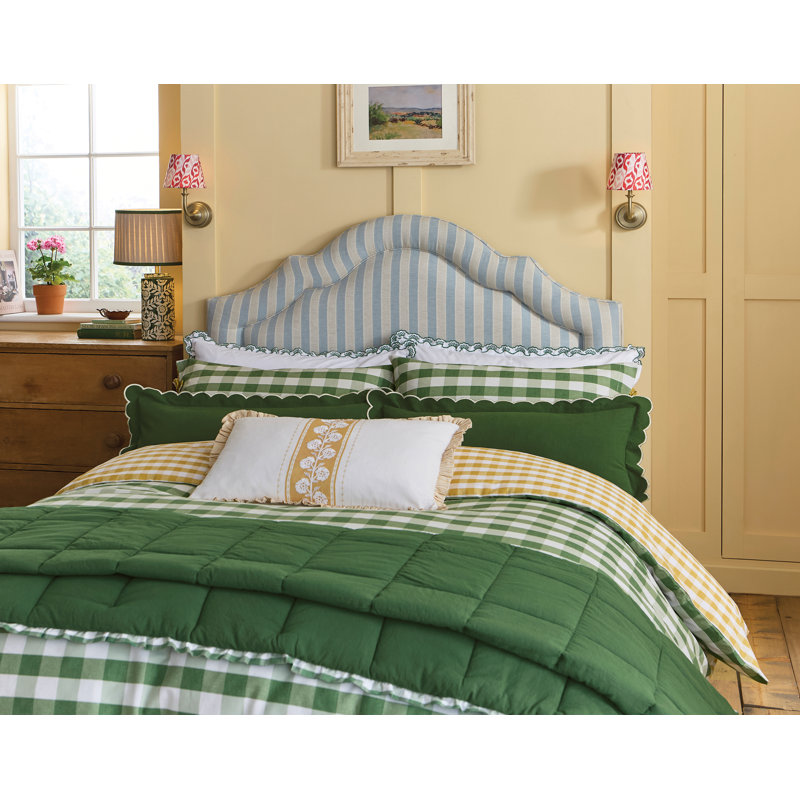 Orchard Gingham Cotton Duvet Cover Set, Super King Duvet Cover + 2 Pillowcases