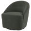 Toril Upholstered Barrel Accent Swivel Chair Hunter Green-376480495