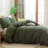 BESTOUCH Duvet Cover Set 100% Washed Cotton Linen Feel Lightweight-114986057-114986050