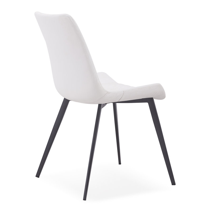 Albieri 18.5'' H Upholstered Side Chair, White/Black