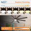 Ventilateur de plafond de 66 po avec éclairage, brun, intérieur/extérieur, télécommande, 8 pales, variateur, minuterie, réversible, moteur CC silencieux, 6 vitesses-1887927666-1887927667-1887927665